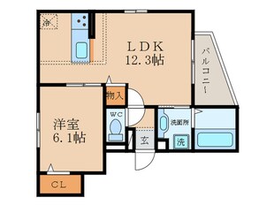 ＣＡＬＭＥ尼崎の物件間取画像